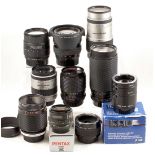 Group of Pentax Manual & Auto Focus Lenses, inc Macro.