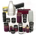 Set of Periflex L39 Mount Lenses. Comprising Retro-Lumix 35mm f3.5, 50mm Lumax f2.4, Lumar 95mm f2.