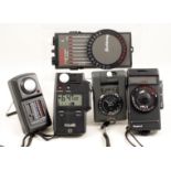 Group of Five Flash Exposure Meters. To include Courtenay and Polaris examples.