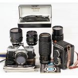 Olympus OM1n & Other Cameras. OM-1n body (condition 5F) with 50mm f1.
