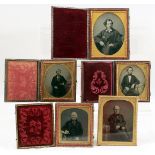 Group of Ambrotype Portraits of Gentlemen, Some with Hand-Colouring.