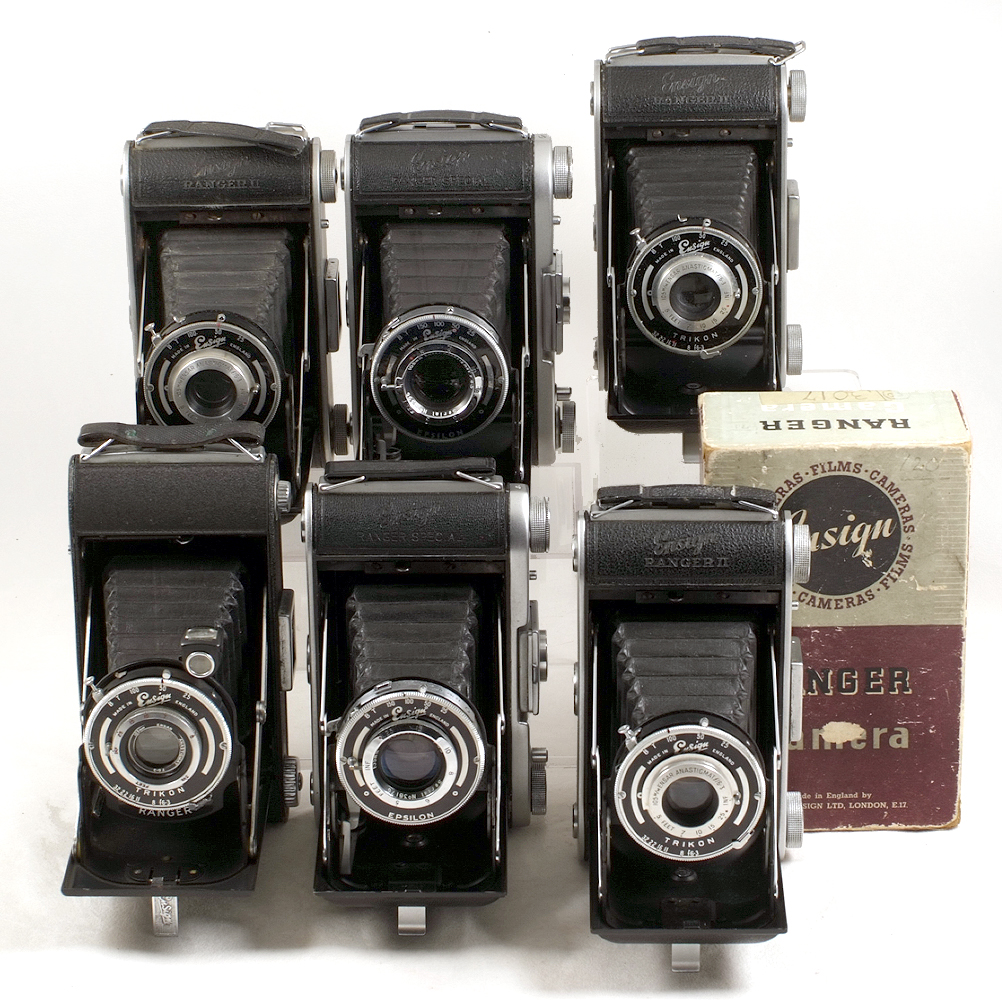 6 Ensign Ranger Roll Film Cameras.