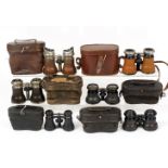 Six Pairs of Opera or Field Glasses & Cases. To include Benn Franks (Hull) and tan Lumiere models.