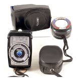 A Gossen LunaSix F Flash & Ambient Light Meter. (condition 4E) in leather case.