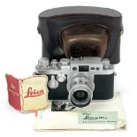 Leica IIIG Body #878115 with Elmar 5cm f3.5 Lens.