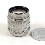 Leitz Summarit 5cm f1.5 Screw Mount Lens. (condition 5F) with caps.