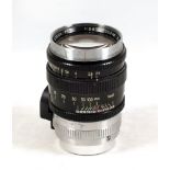 Black & Chrome Nikkor-P C 10.5cm f2.5 L39 Screw-Mount Lens.