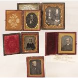 A Group of Early Daguerreotypes and an Ambrotype.