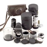 Leica Accessories including Visoflex for Leica M & Elmar M 90mm f4. (condition 5/6F).