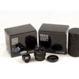Black Voigtlander Heliar 15mm f4.5 Super Wide L39 Mount Lens.