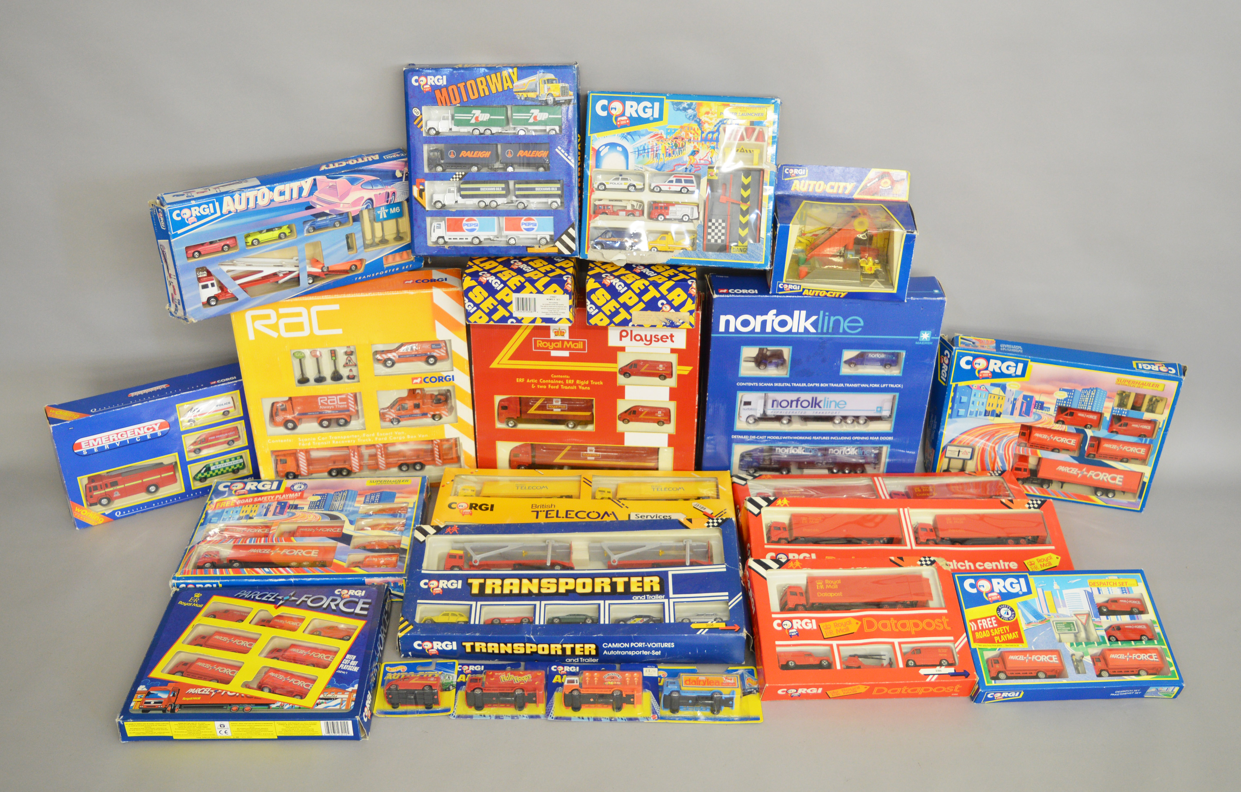 Corgi Playsets, superhaulers and other models from the Corgi range, sets include; Emergency