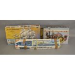 3 model kits which includes; U.S.S Constitution Old Ironside by Revell etc (3).