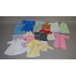A varied selection of vintage items including, dolls clothing for Sasha and similar size dolls,