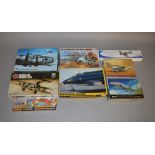 9 boxed aircraft kits by Airfix, Hasegawa, Matchbox etc, all kits appear to be unstarted (9).