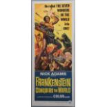 Frankenstein conquers the World (1966) original US insert TOHO film poster with full colour Sci fi B