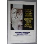 Straw Dogs (1972) style C US one sheet review film poster picturing Dustin Hoffman from director Sam