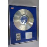 10cc BPI silver disc certified sales award for the long playing record album 10cc the Original