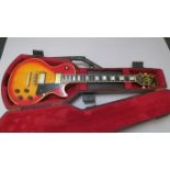 Gibson 1981 Les Paul Custom electric guitar made in USA with cherry sunburst colour with strap and