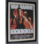 Jean Claude Van Damme signed ''Kickboxer'' 1989 video poster signed in black felt pen on poster,