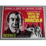 Taste the Blood of Dracula (1969) first release Hammer Horror British Quad film poster starring
