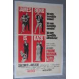 From Russia with Love (1964) original style B US one sheet linen backed film poster starring Sean