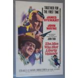 The Man who shot Liberty Valance (1962) US one sheet film poster starring James Stewart and John