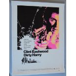 Dirty Harry (1971) US thirty by forty film poster linen backed featuring Detective Harry Callahan in