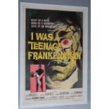 I Was a Teenage Frankenstein (1957) US one sheet film poster classic fifties exploitation film