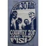 GIG POSTERS Three late sixties rock posters - ''Sat 29 Mar Bonzo Dog'', ''Sun 30th Mar Country Joe