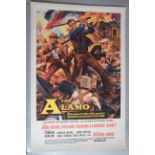 The Alamo (1960) original US one sheet film poster starring and directed by John Wayne as Davy