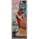 The Mysterians (1959) original US insert TOHO film poster with full colour Sci fi B movie monster