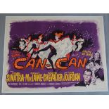 Can-Can original British Quad film poster starring Frank Sinatra with full colour artwork of the