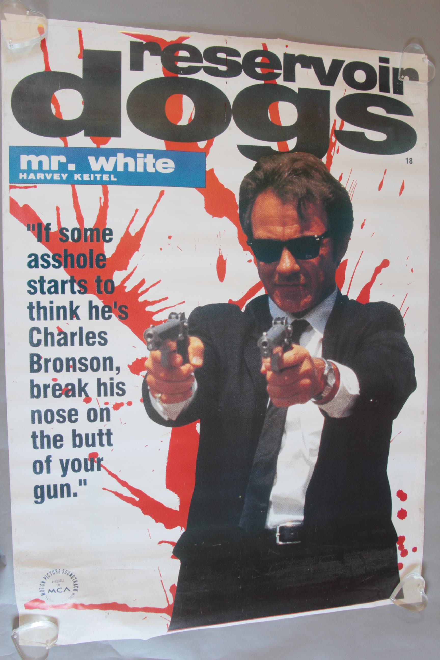 Reservoir Dogs three large rolled posters picturing Mr White played by Harvey Keitel, Mr Blonde - Image 2 of 3