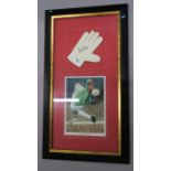 Gordon Banks hand signed goalkeeper's gloves signed at Ricoh Stadium, Coventry plus a limited