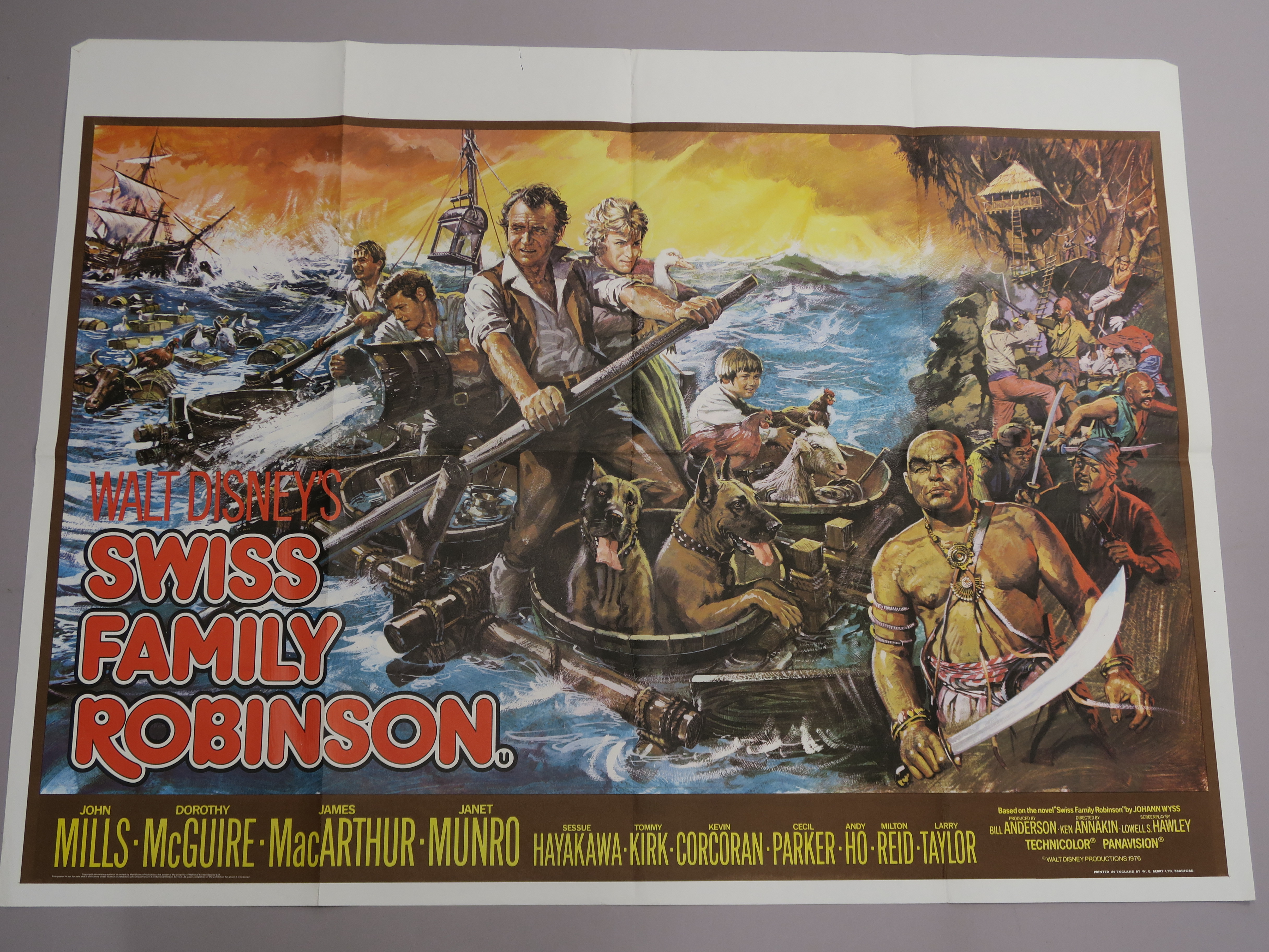 A collection of original British Quad film posters, all measuring 30"x40" Disney and family genre,