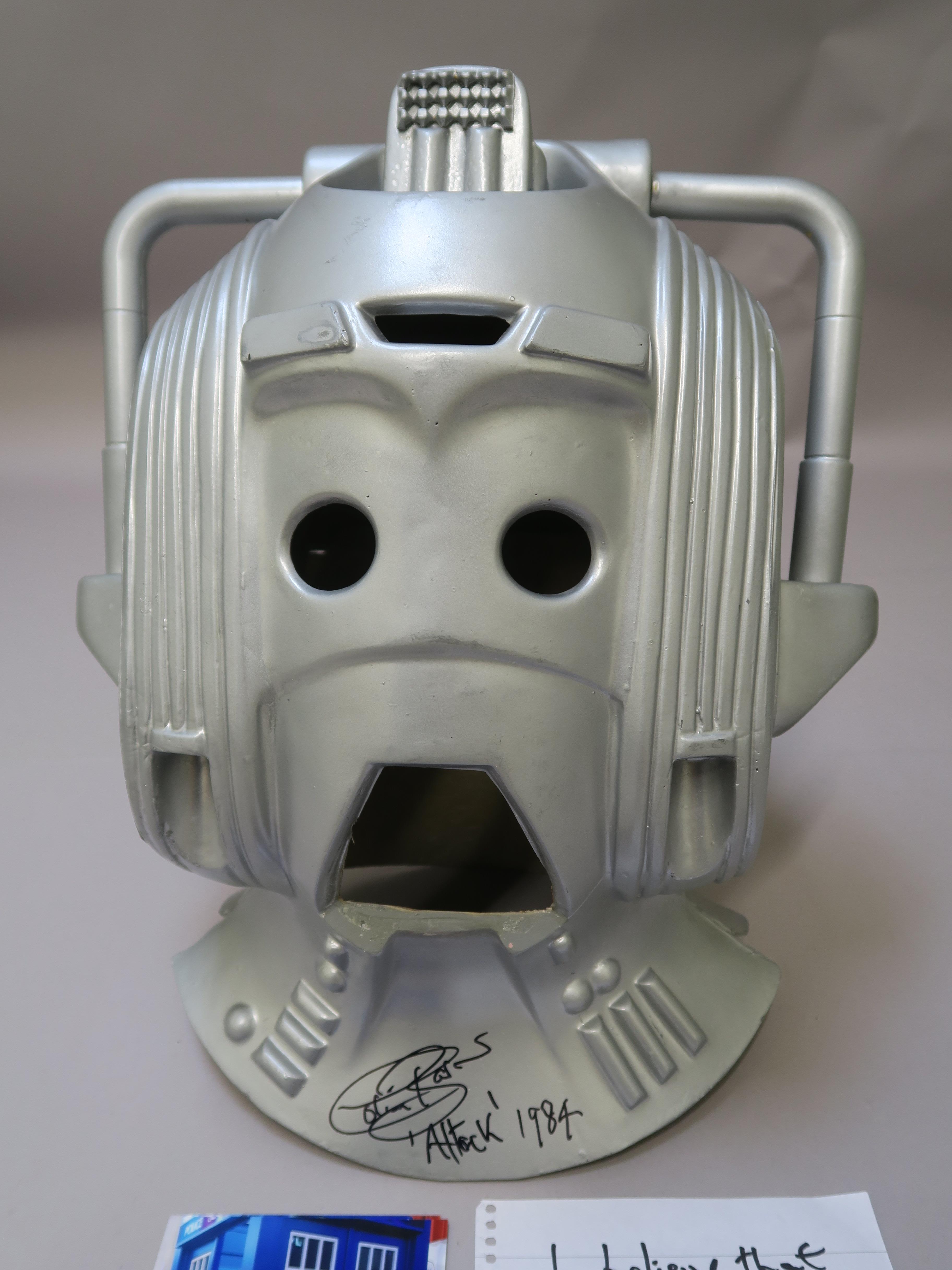 Doctor Who Cyberman helmet as used in the production of the BBC science fiction television series - Image 3 of 10