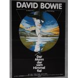 Man Who Fell to Earth (1976) David Bowie as the Swiftian Starman German film poster measuring 23 x