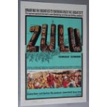 Zulu (1964) US one sheet film poster starring Michael Caine as an upper crust Lieutenant and Stanley