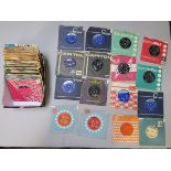 Box of 7 inch singles including Donovan, The Amen Corner, The Move, The Merseys, Chuck Berry, Alan