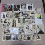 Signed photos of International stars from the 1950s including Eartha Kitt, Tex Ritter, Paul Anka (w/