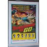 Thunderbirds Are Go (1967) original Gerry Anderson US one sheet film poster linen backed featuring