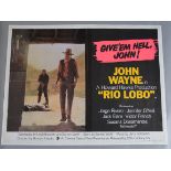 Rio Lobo (1970) original British Quad film poster starring John Wayne in his last film with director