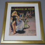 La Dolce Vita original French ''petite affiche'' film poster starring Anita Ekberg with Marcello
