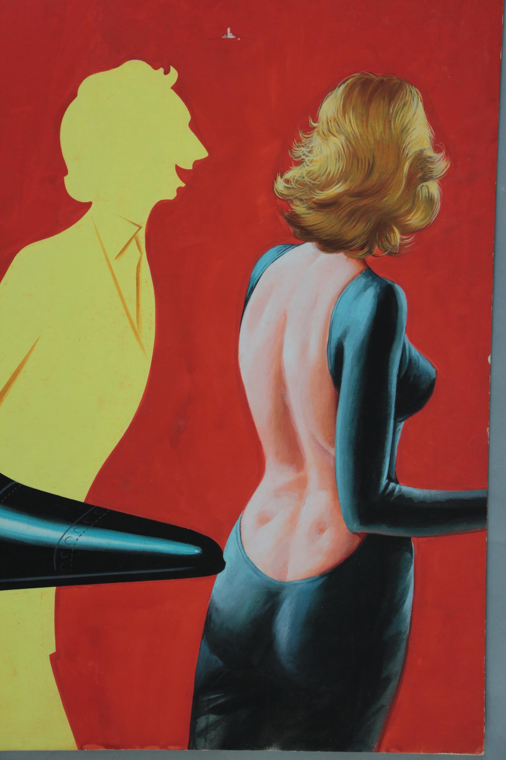 The Tall blonde man with the long black shoe original artwork for the film poster painted on - Image 3 of 4