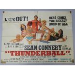 Thunderball (1965) original first release British Quad film poster starring Sean Connery as James