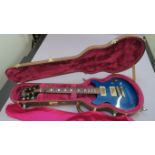 Gibson Les Paul model electric guitar possibly late 80s or very early 90s colour blue right handed