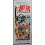 Varan the Unbelievable (1962) original US insert film poster with sea monster artwork. 14 x 36