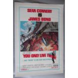 You only live twice (1967) original US one sheet film poster linen backed style A featuring Sean