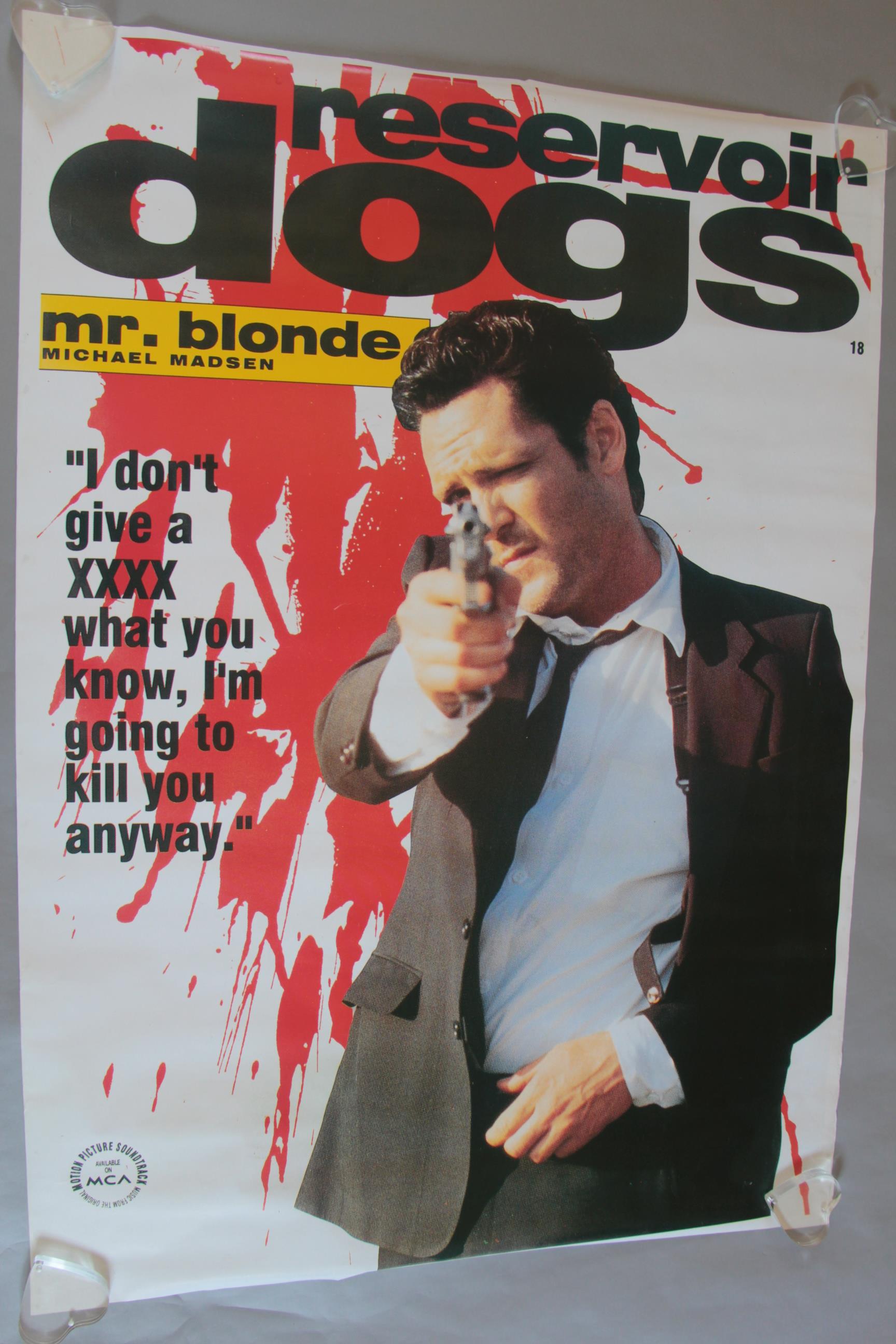 Reservoir Dogs three large rolled posters picturing Mr White played by Harvey Keitel, Mr Blonde - Image 3 of 3