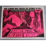Frankenstein Created Woman (1967) First Release Rare British Quad film poster Hammer Horror directed
